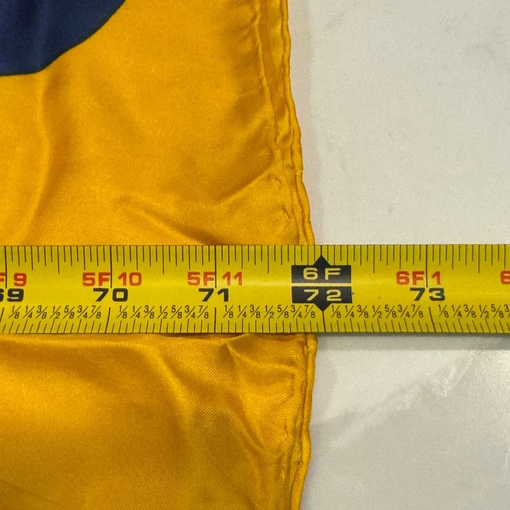 Echo Scarf Yellow Geometric Harlequin 100% Silk Made in‎ Italy